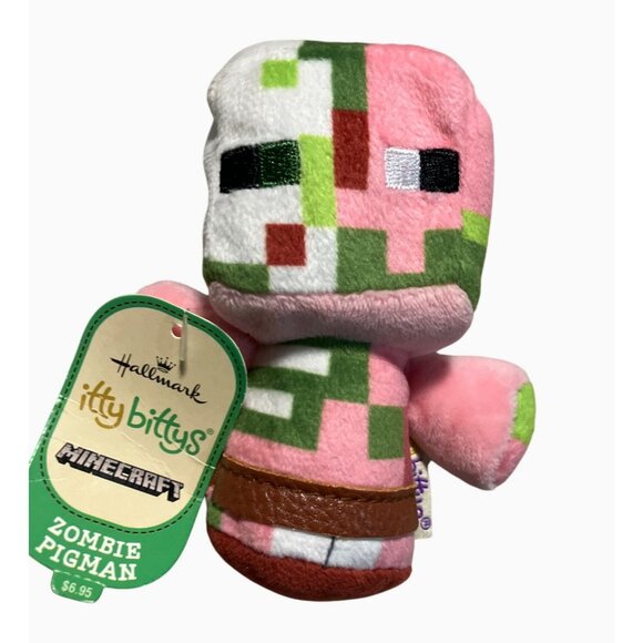 Hallmark Itty Bittys Minecraft Zombie Pigman Plush Toy - Picture 1 of 12